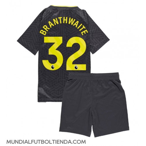 Camiseta Everton Jarrad Branthwaite #32 Segunda Equipación Replica 2024-25 para niños mangas cortas (+ Pantalones cortos)